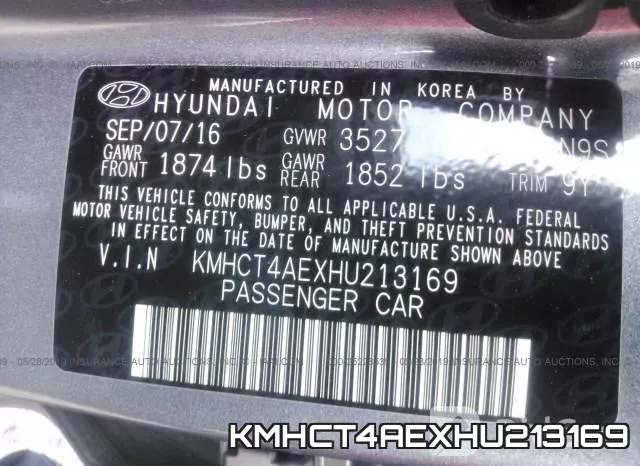 KMHCT4AEXHU213169 фото 10