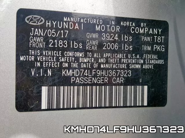 KMHD74LF9HU367323 фото 2