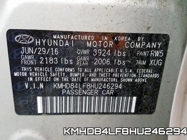 KMHD84LF8HU246294 фото 2