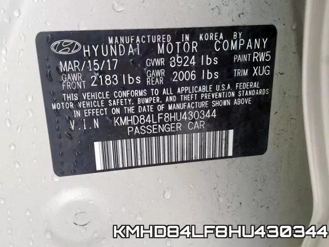 KMHD84LF8HU430344 фото 2