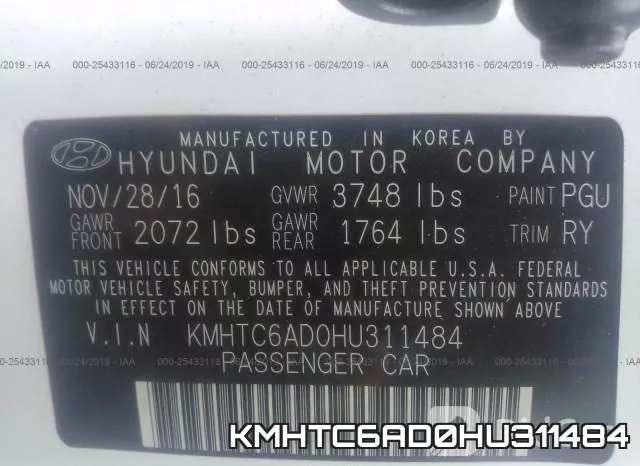 KMHTC6AD0HU311484 фото 10