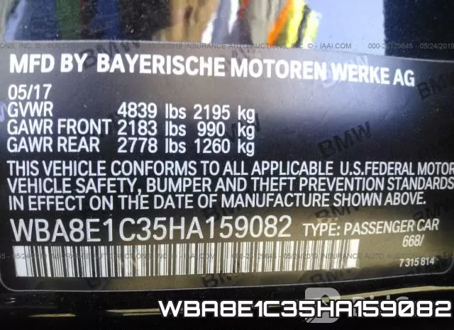 WBA8E1C35HA159082 фото 10