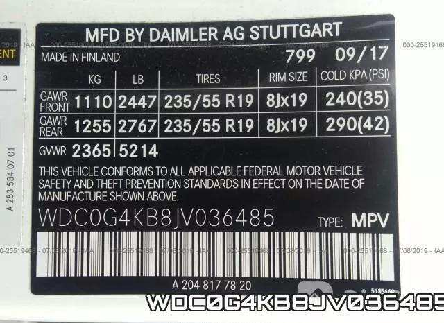 WDC0G4KB8JV036485 фото 10