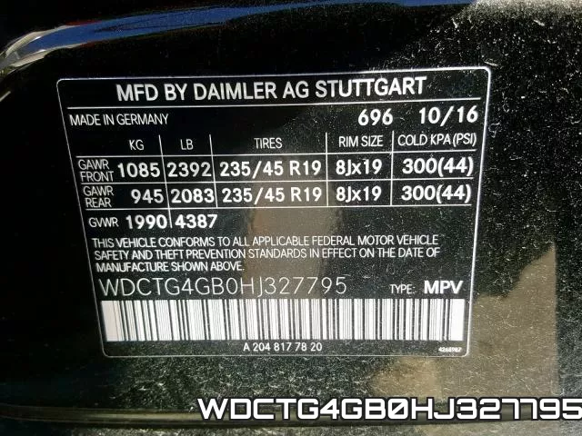 WDCTG4GB0HJ327795 фото 2