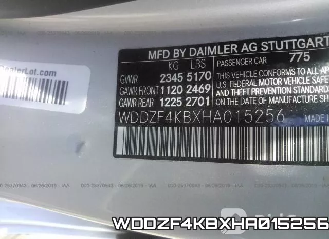 WDDZF4KBXHA015256 фото 9