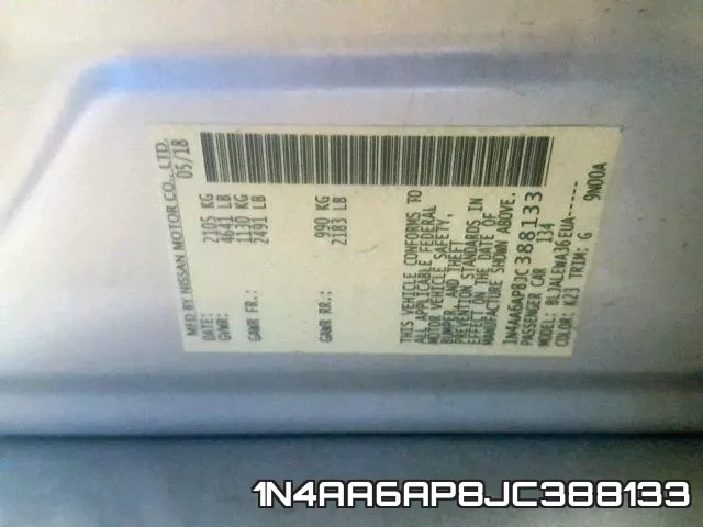 1N4AA6AP8JC388133 фото 2