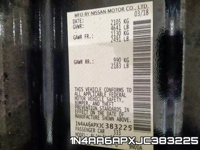 1N4AA6APXJC383225 фото 2