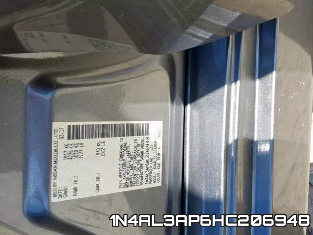 1N4AL3AP6HC206948 фото 2