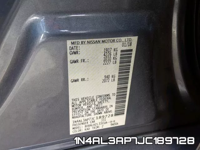 1N4AL3AP7JC189728 фото 2