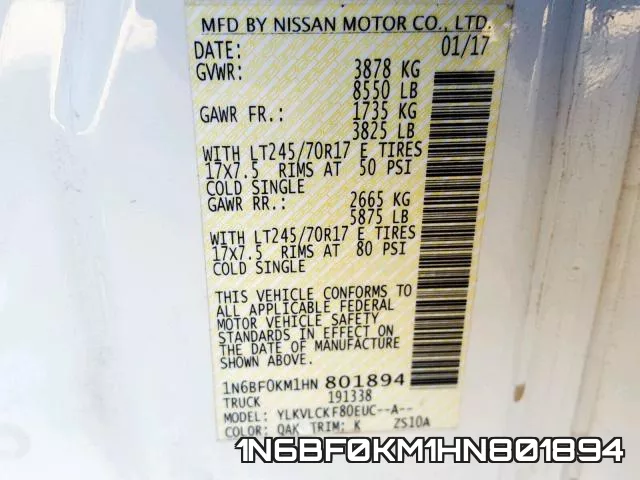 1N6BF0KM1HN801894 фото 2