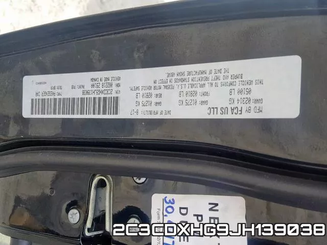 2C3CDXHG9JH139038 фото 2