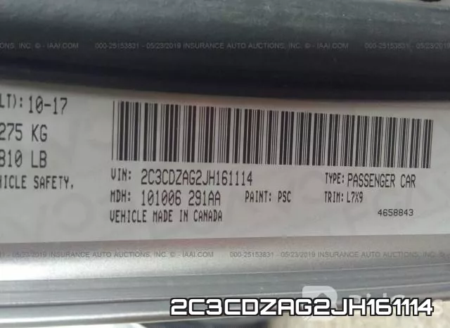 2C3CDZAG2JH161114 фото 10