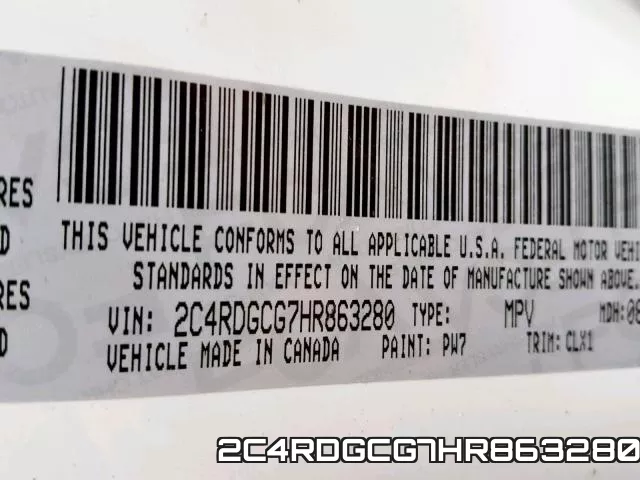 2C4RDGCG7HR863280 фото 2