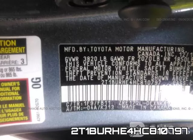 2T1BURHE4HC810797 фото 10