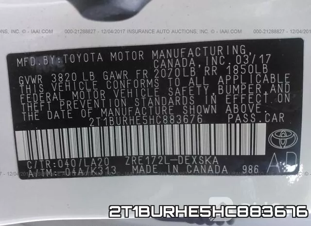 2T1BURHE5HC883676 фото 10