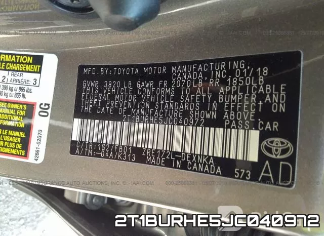 2T1BURHE5JC040972 фото 10