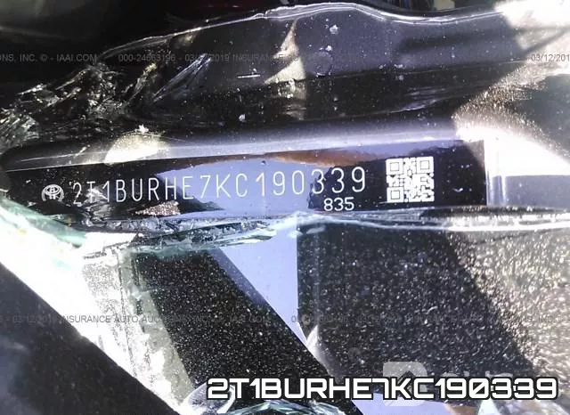 2T1BURHE7KC190339 фото 10