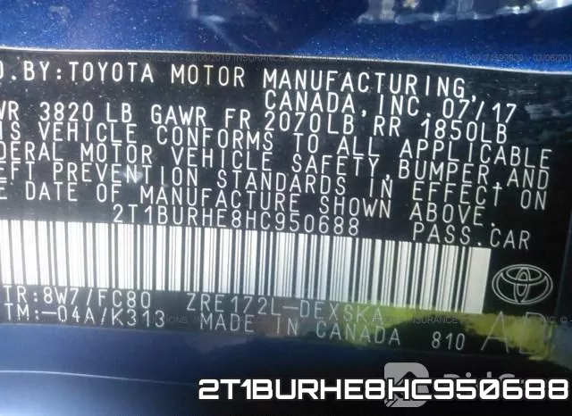 2T1BURHE8HC950688 фото 10