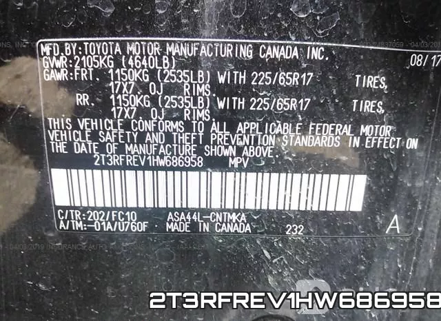 2T3RFREV1HW686958 фото 10