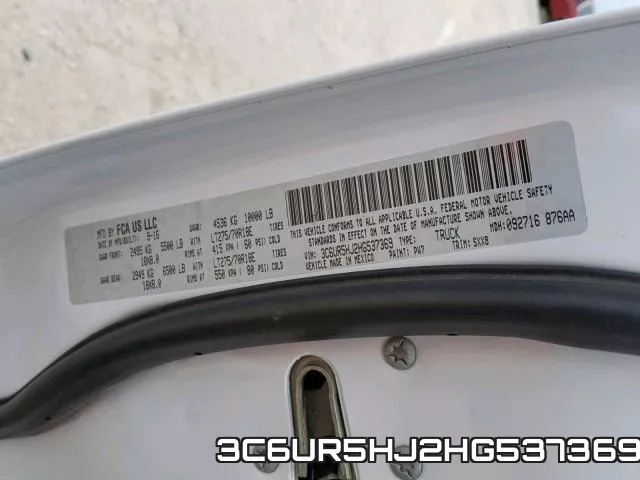 3C6UR5HJ2HG537369 фото 2