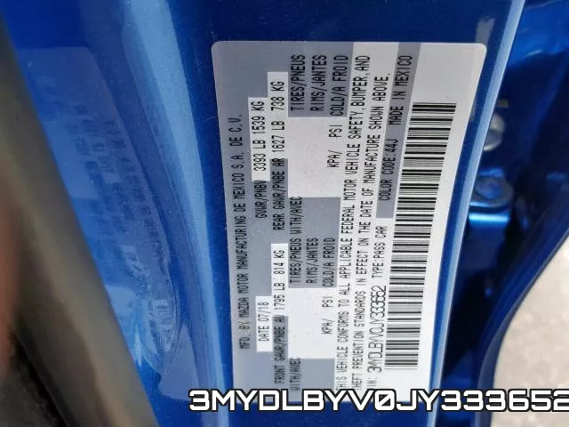 3MYDLBYV0JY333652 фото 2