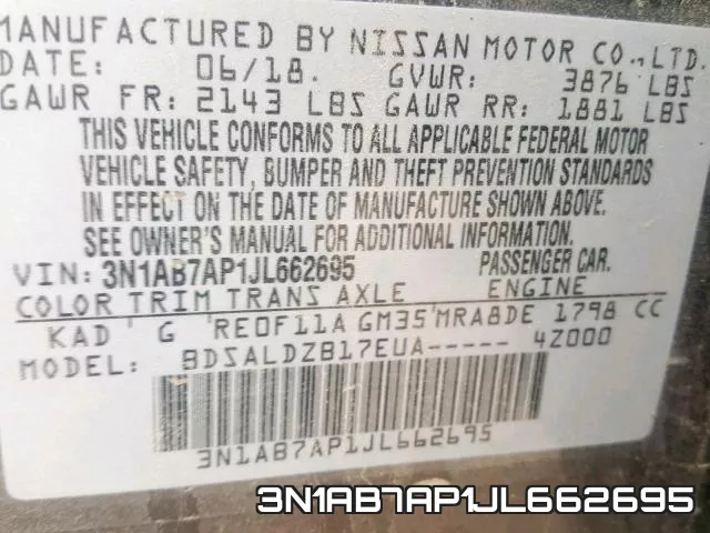 3N1AB7AP1JL662695 фото 2
