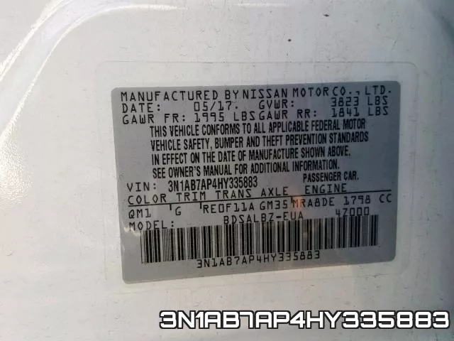 3N1AB7AP4HY335883 фото 2