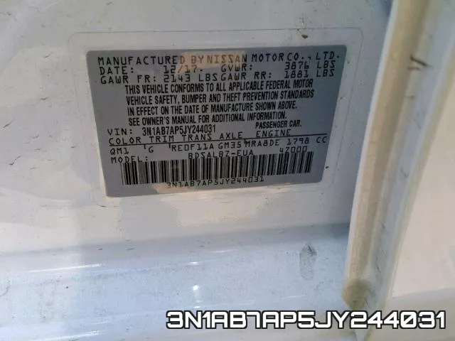 3N1AB7AP5JY244031 фото 2