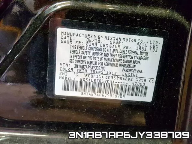 3N1AB7AP6JY338709 фото 2