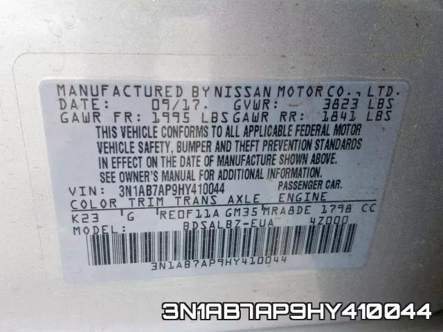3N1AB7AP9HY410044 фото 2