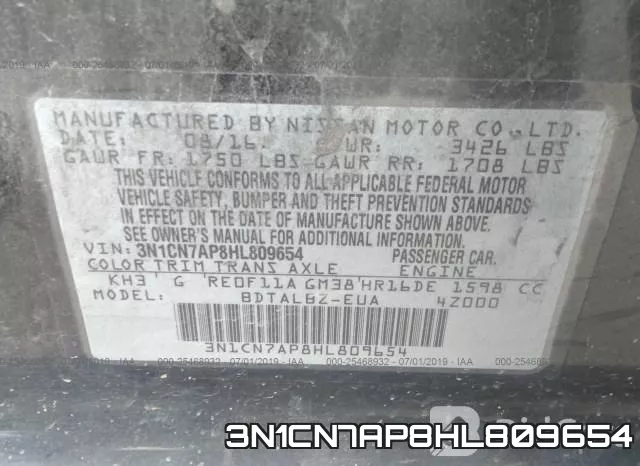 3N1CN7AP8HL809654 фото 10