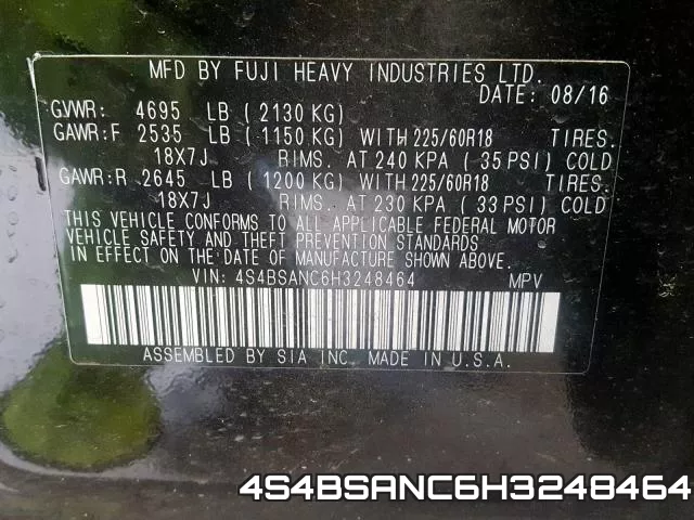 4S4BSANC6H3248464 фото 2