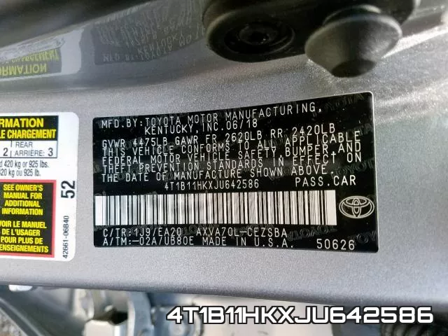 4T1B11HKXJU642586 фото 2