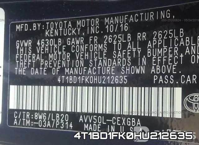 4T1BD1FK0HU212635 фото 10