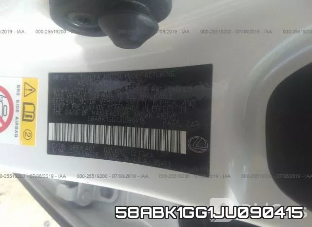 58ABK1GG1JU090415 фото 10