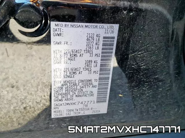5N1AT2MVXHC747771 фото 2