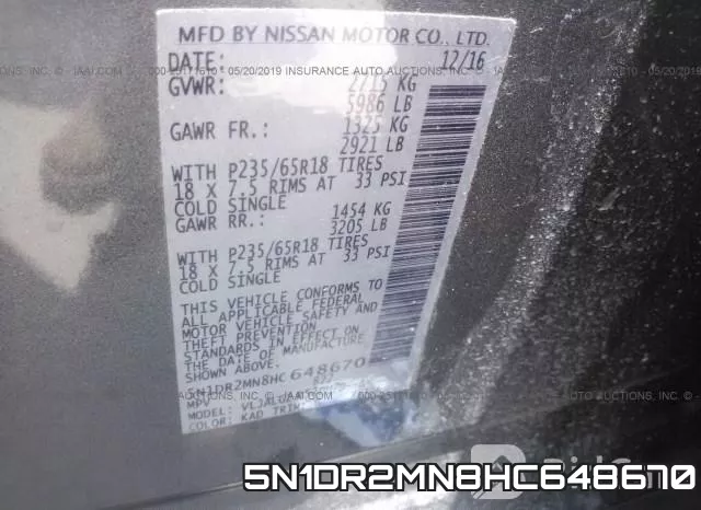 5N1DR2MN8HC648670 фото 10