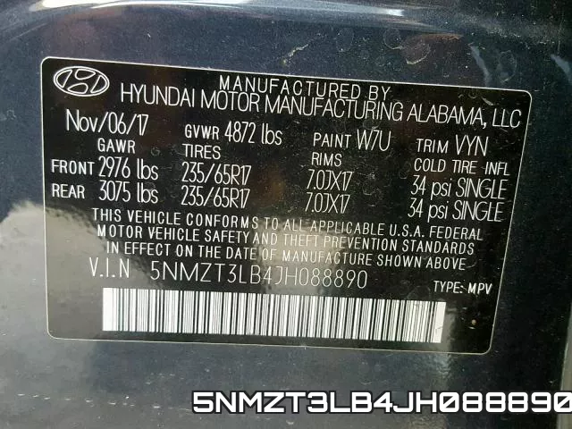 5NMZT3LB4JH088890 фото 2