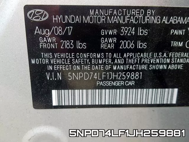 5NPD74LF1JH259881 фото 2