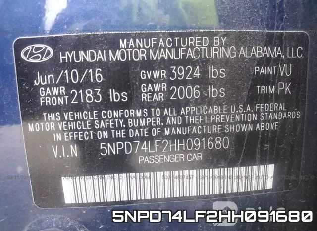 5NPD74LF2HH091680 фото 10