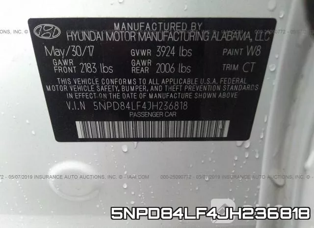 5NPD84LF4JH236818 фото 10