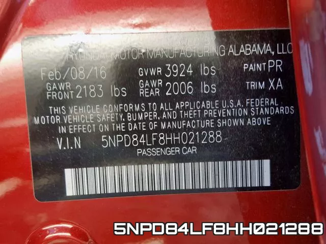 5NPD84LF8HH021288 фото 2