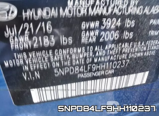 5NPD84LF9HH110237 фото 10