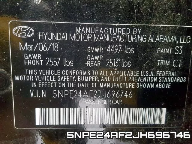 5NPE24AF2JH696746 фото 2