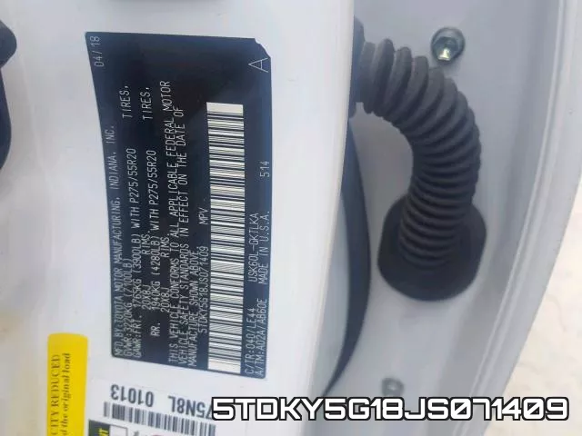 5TDKY5G18JS071409 фото 2