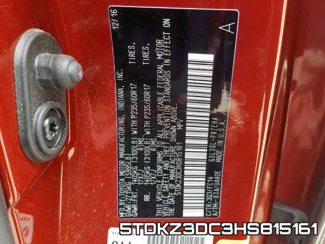 5TDKZ3DC3HS815161 фото 2