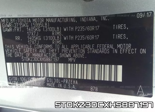 5TDKZ3DCXHS887197 фото 10