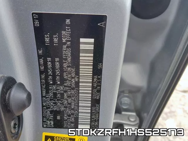 5TDKZRFH1HS525173 фото 2
