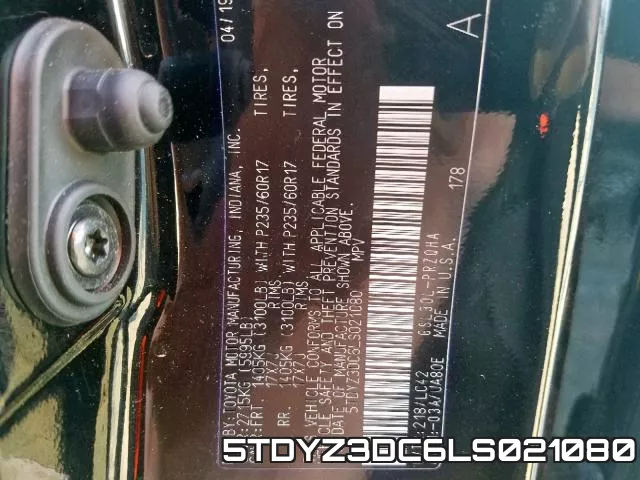 5TDYZ3DC6LS021080 фото 2