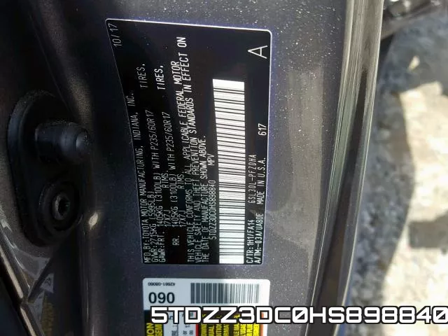 5TDZZ3DC0HS898840 фото 2